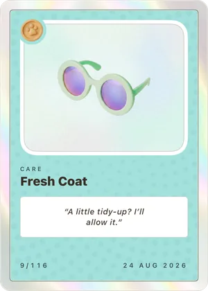 Fresh Coat card, a brush on teal stock